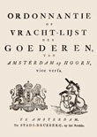 Ordonnantie of Vrachtlijst der goederen van Amsterdam op Hoorn (1806)