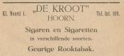 advertentie - Sigarenmagazijn De Kroot