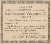 advertentie - Sigarenmagazijn A. van Harselaar