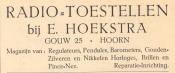 E. Hoekstra  -  Radio-Toestellen