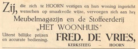advertentie - Woninginrichting Het Woonhuis Fred. de Vries