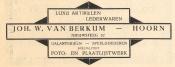 advertentie - Joh. W.  van Berkum - Luxe artikelen  en Lederwaren
