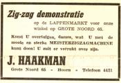 J. Haakman - Zig-zag demonstratie op de lappenmarkt
