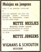 advertentie - Wigmans & Schouten
