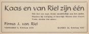 advertentie - Firma J. van Riel