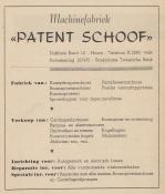 advertentie - Patent Schoof Machinefabriek