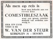 advertentie - Comestibleszaak W. van der Steur