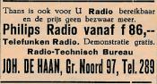 advertentie - Radio-Technisch Bureau De Haan