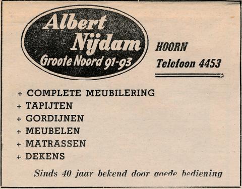 advertentie - Meubelzaak Albert Nijdam