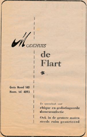 advertentie - Modehuis De Flart